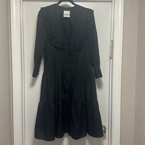 Women’s black Argyle button dress